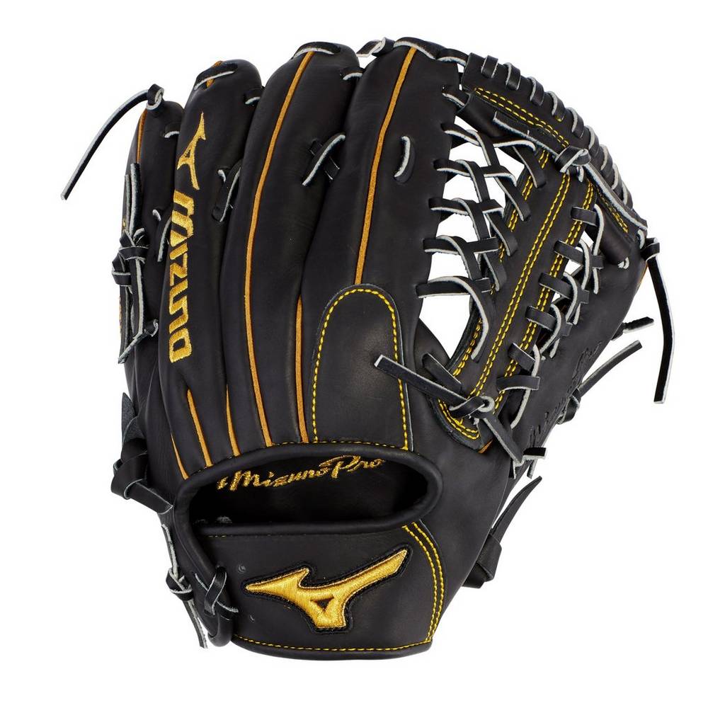 Mens Mizuno Pro Outfield 12.75" - Deep Pocket Baseball Gloves Black Philippines (IQBCLM916)